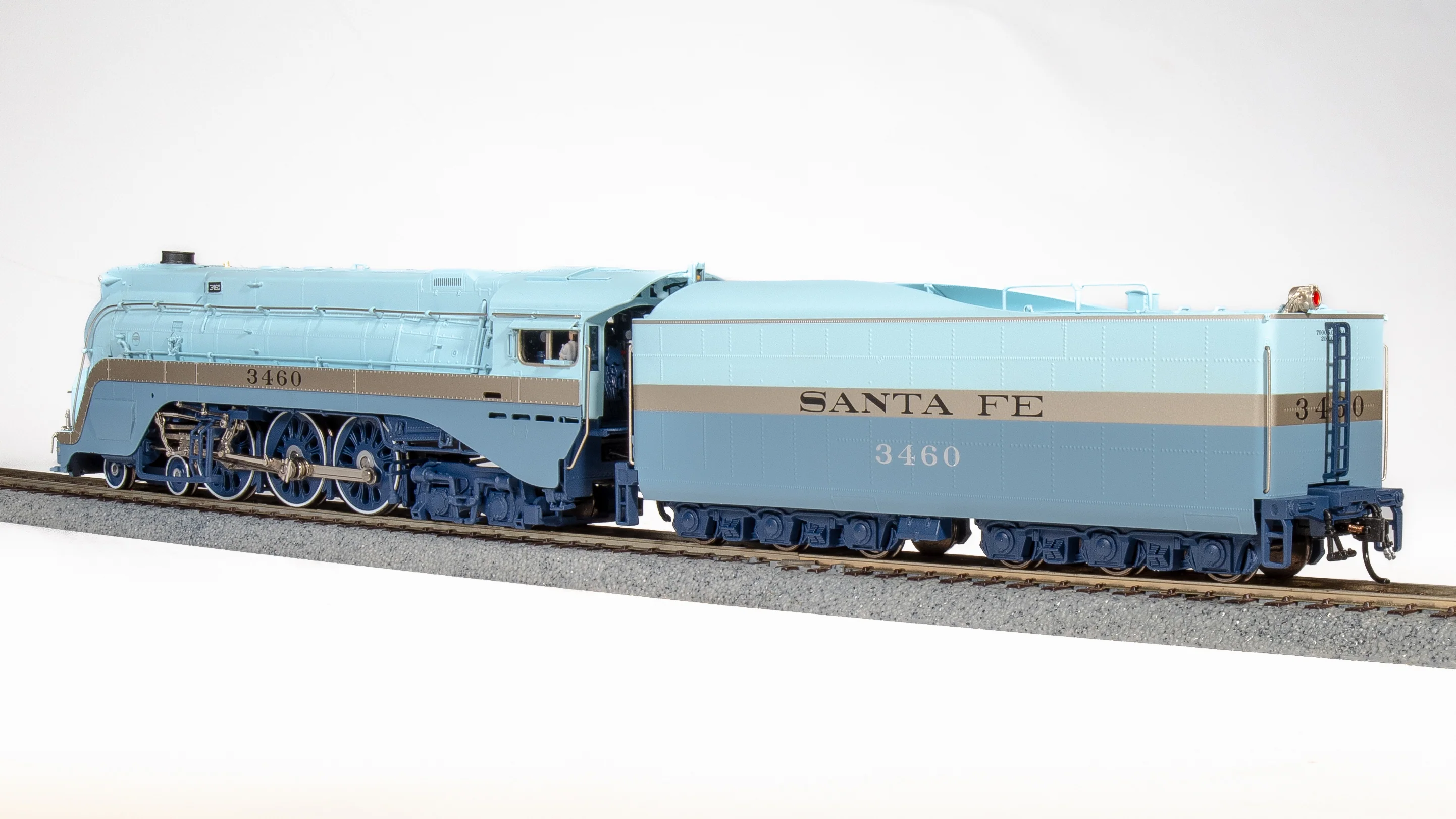 7350 ATSF Blue Goose, #3460, As-Delivered w/ 3460 on side of tender, Paragon4 Sound/DC/DCC, Smoke, HO - Image 18