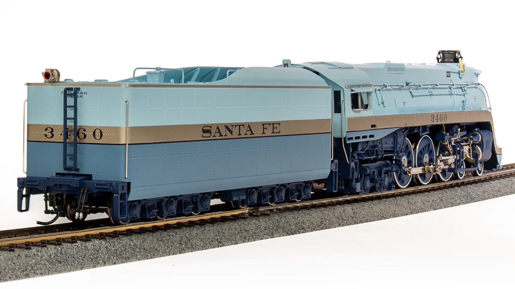 7352 ATSF Blue Goose, #3460, Early 1939 Appearance, Paragon4 Sound/DC/DCC, Smoke, HO - Image 4