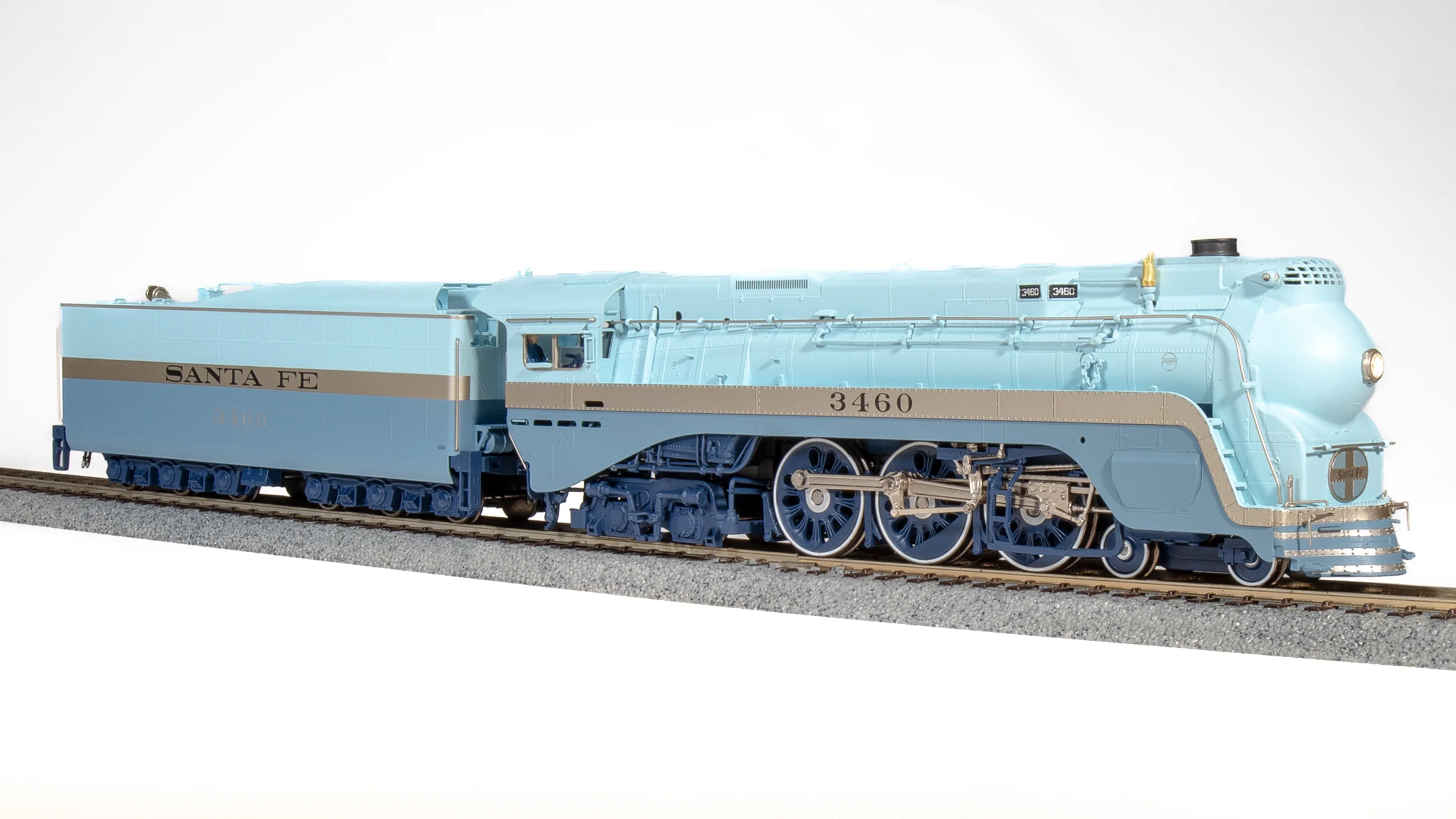 7390 ATSF Blue Goose, #3460, As-Delivered w/ 3460 on side of tender, No-Sound/DCC-Ready, HO - Image 4