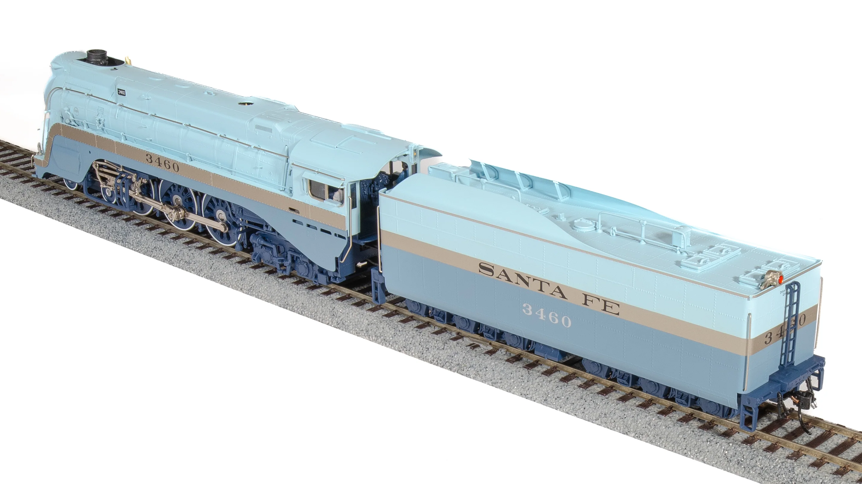 7390 ATSF Blue Goose, #3460, As-Delivered w/ 3460 on side of tender, No-Sound/DCC-Ready, HO - Image 7