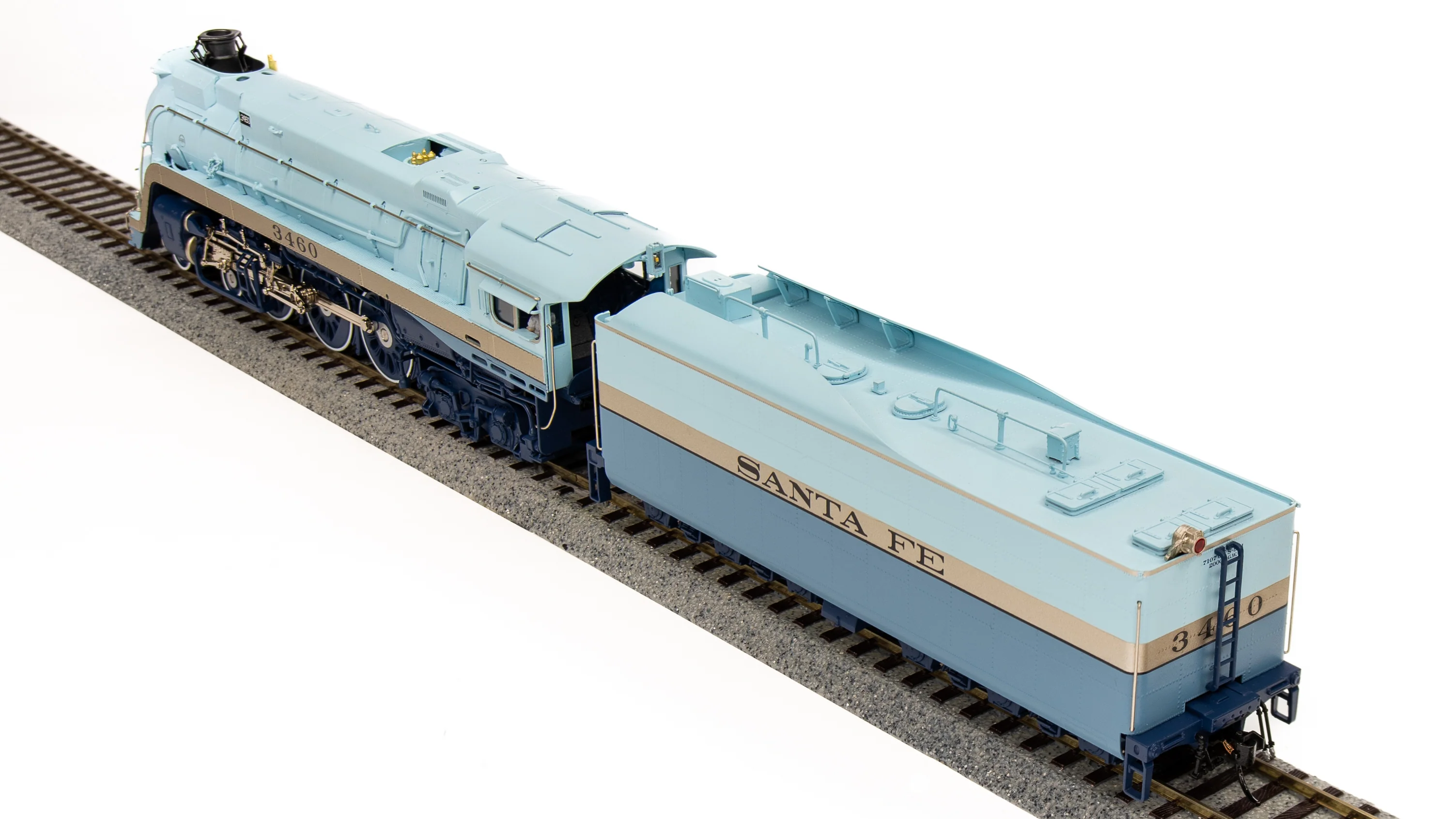 7392 ATSF Blue Goose, #3460, Early 1939 Appearance, No-Sound/DCC-Ready, HO - Image 6