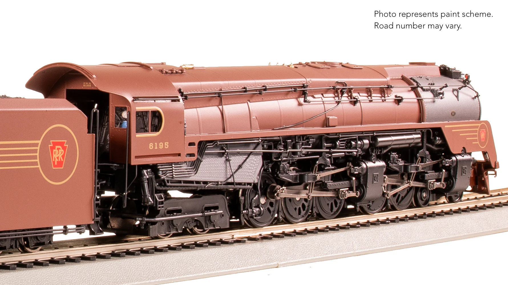 7809 PRR Q2 Duplex 4-4-6-4, #6195, Prototype Version, Tuscan Red 5-Stripe Fantasy Scheme, Paragon4 Sound/DC/DCC, Smoke, HO - Image 12