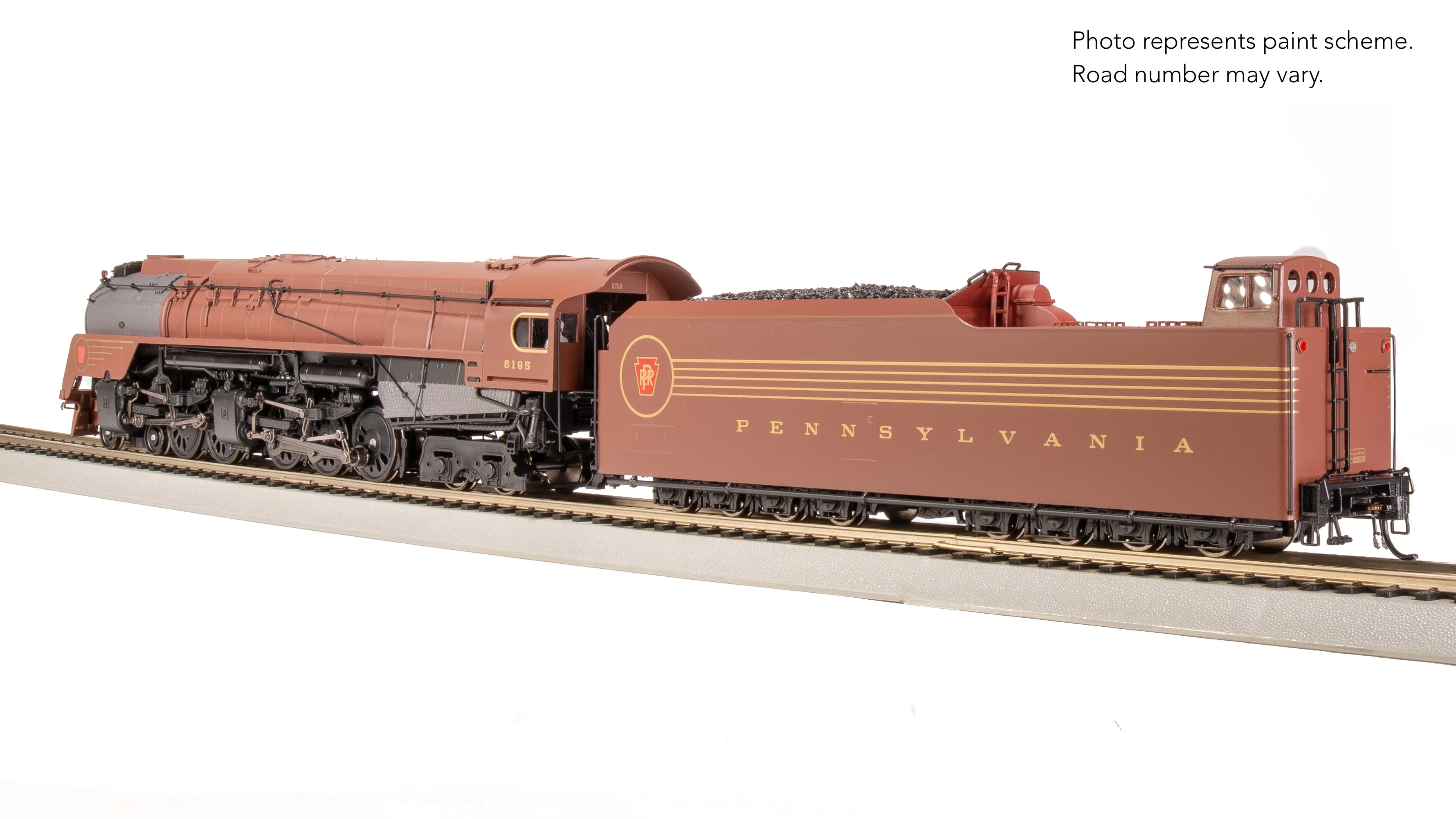 7809 PRR Q2 Duplex 4-4-6-4, #6195, Prototype Version, Tuscan Red 5-Stripe Fantasy Scheme, Paragon4 Sound/DC/DCC, Smoke, HO - Image 20