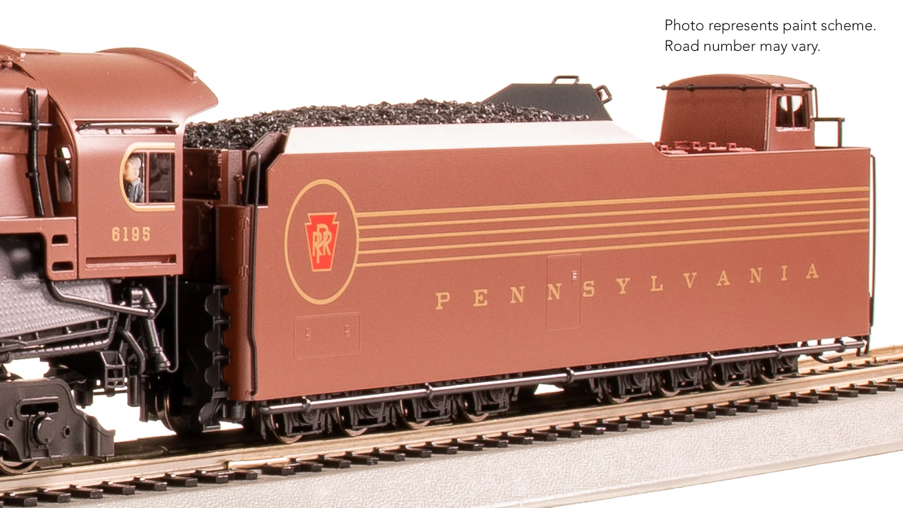 7809 PRR Q2 Duplex 4-4-6-4, #6195, Prototype Version, Tuscan Red 5-Stripe Fantasy Scheme, Paragon4 Sound/DC/DCC, Smoke, HO - Image 9