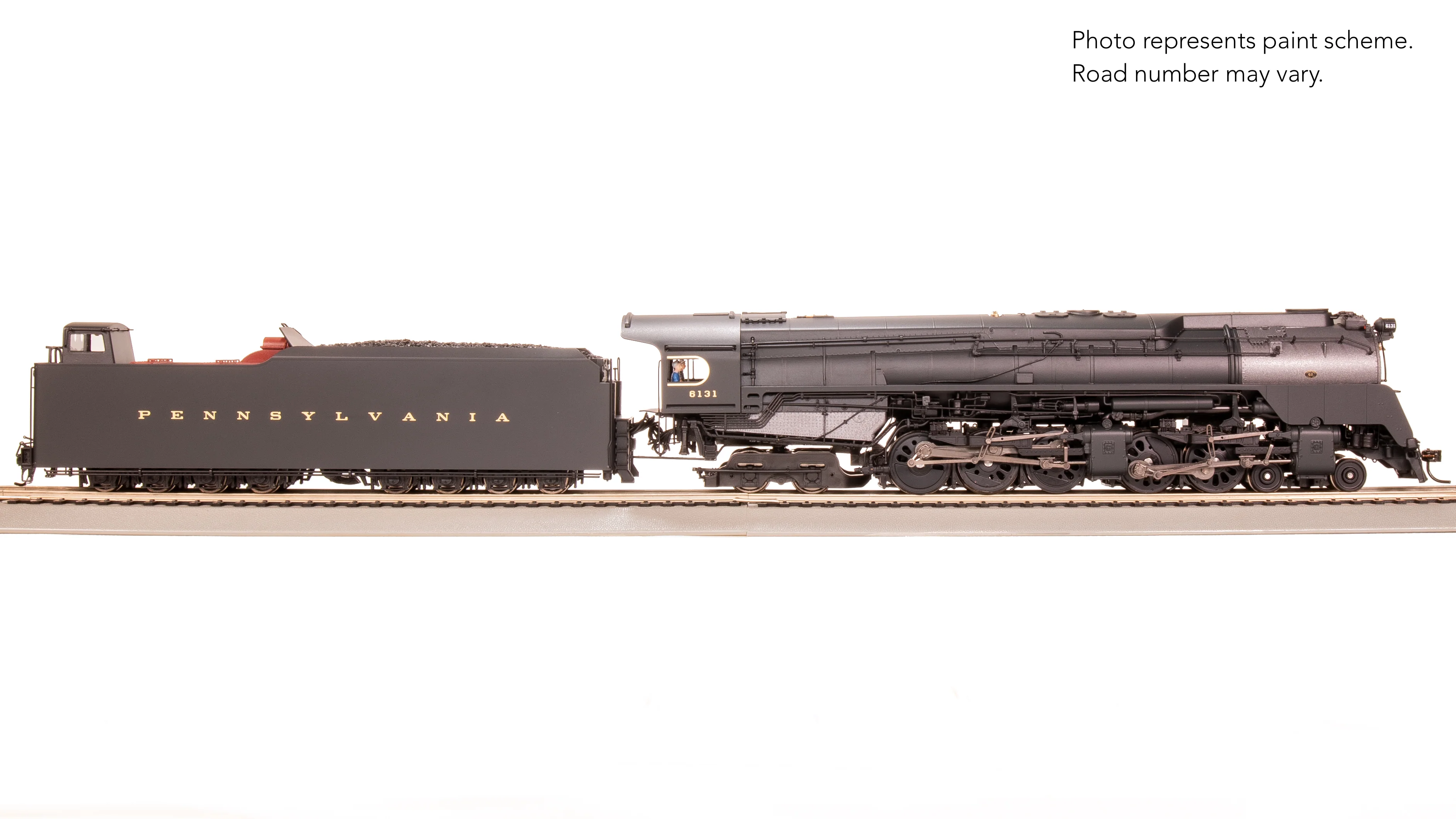 8052 PRR Q2 Duplex, 4-4-6-4, #6131, Prototype Version, 18,000 gallon tender, No-Sound / DCC-Ready, HO - Image 4