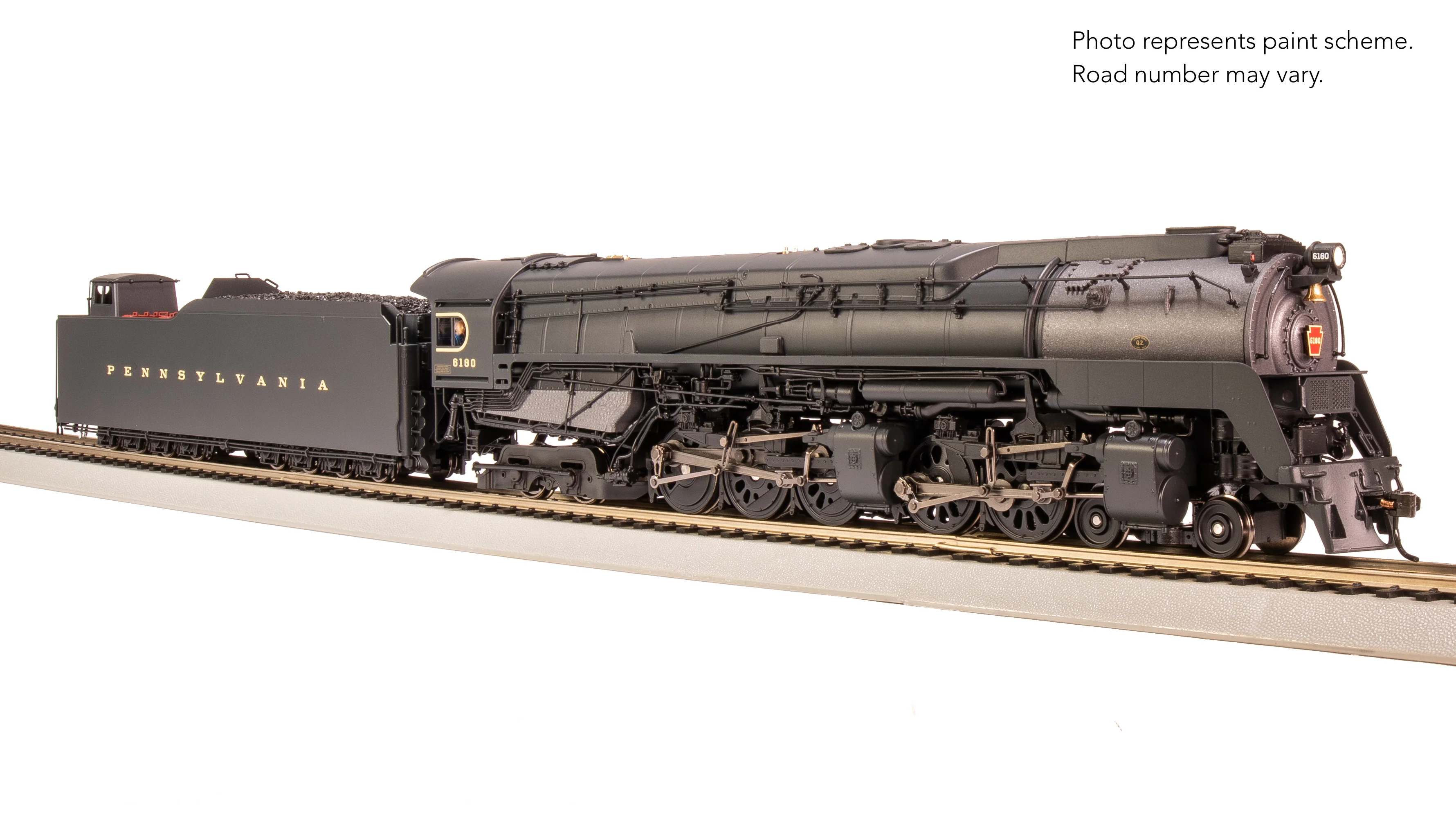 8054 PRR Q2 Duplex, 4-4-6-4, #6180, Production Version, 18,000 gallon tender, No-Sound / DCC-Ready, HO - Image 17