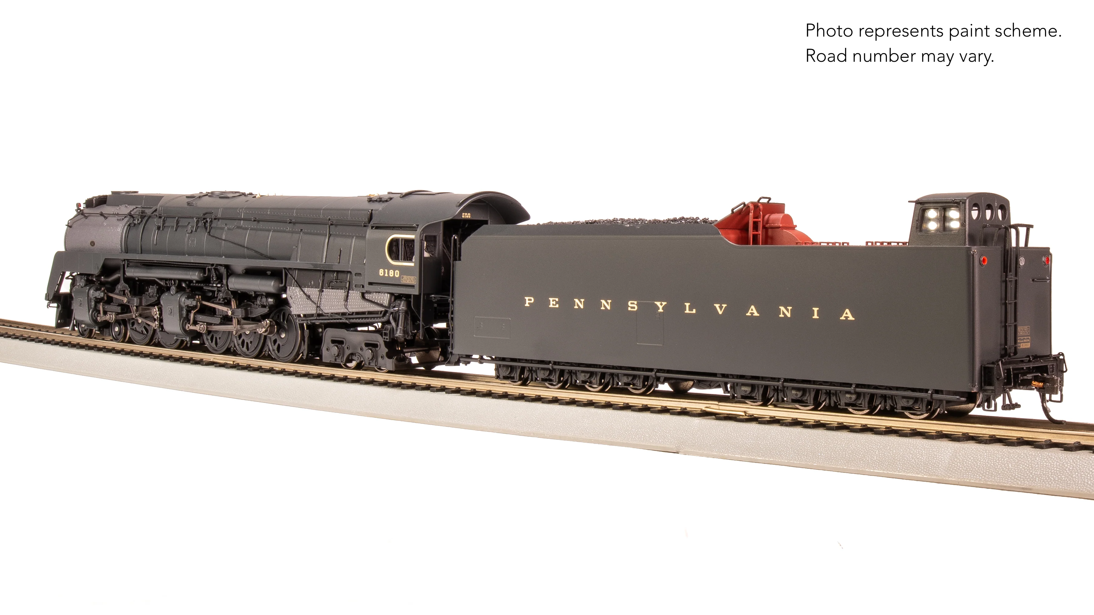 8054 PRR Q2 Duplex, 4-4-6-4, #6180, Production Version, 18,000 gallon tender, No-Sound / DCC-Ready, HO - Image 20