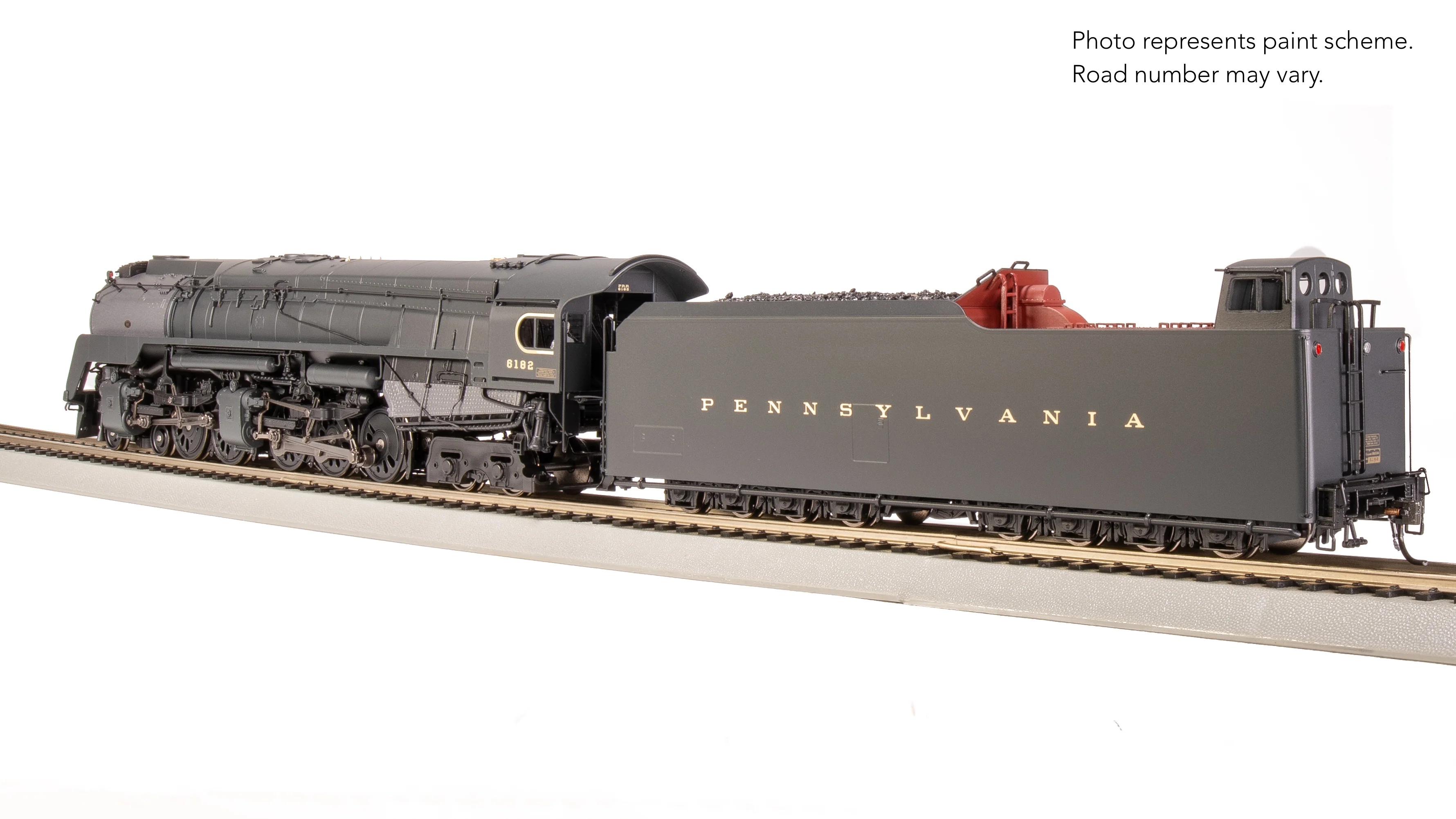8055 PRR Q2 Duplex, 4-4-6-4, #6182, Production Version, 18,000 gallon tender, No-Sound / DCC-Ready, HO - Image 20