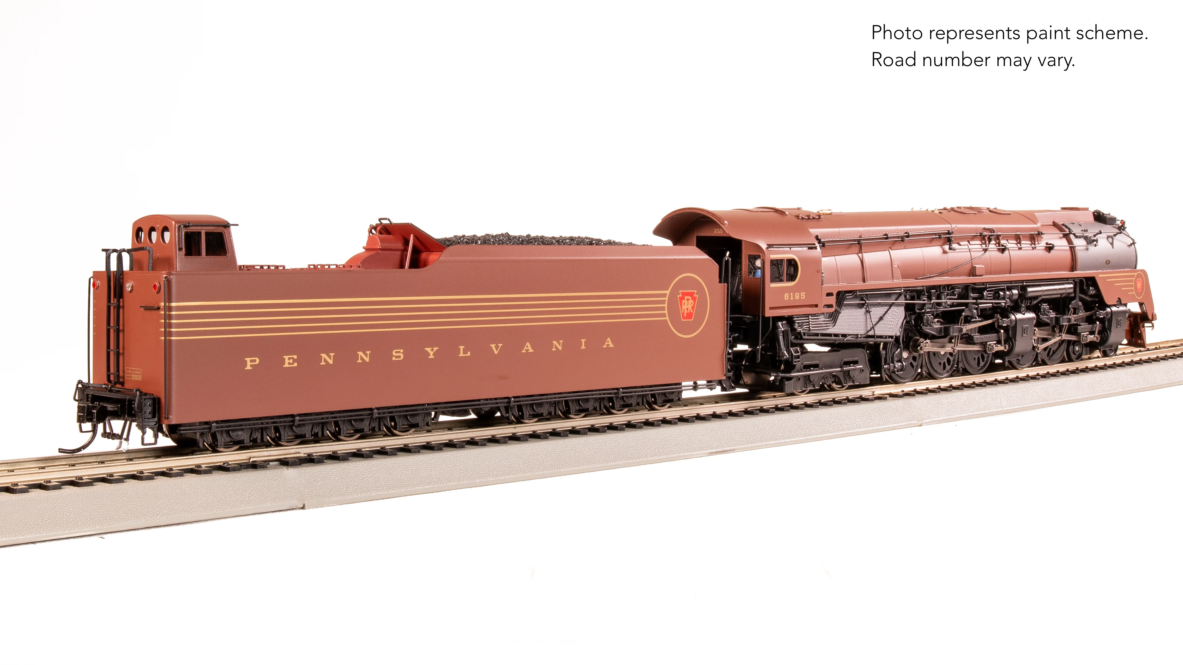 8057 PRR Q2 Duplex 4-4-6-4, #6195, Prototype Version, Tuscan Red 5-Stripe Fantasy Scheme, No-Sound / DCC-Ready, HO - Image 10
