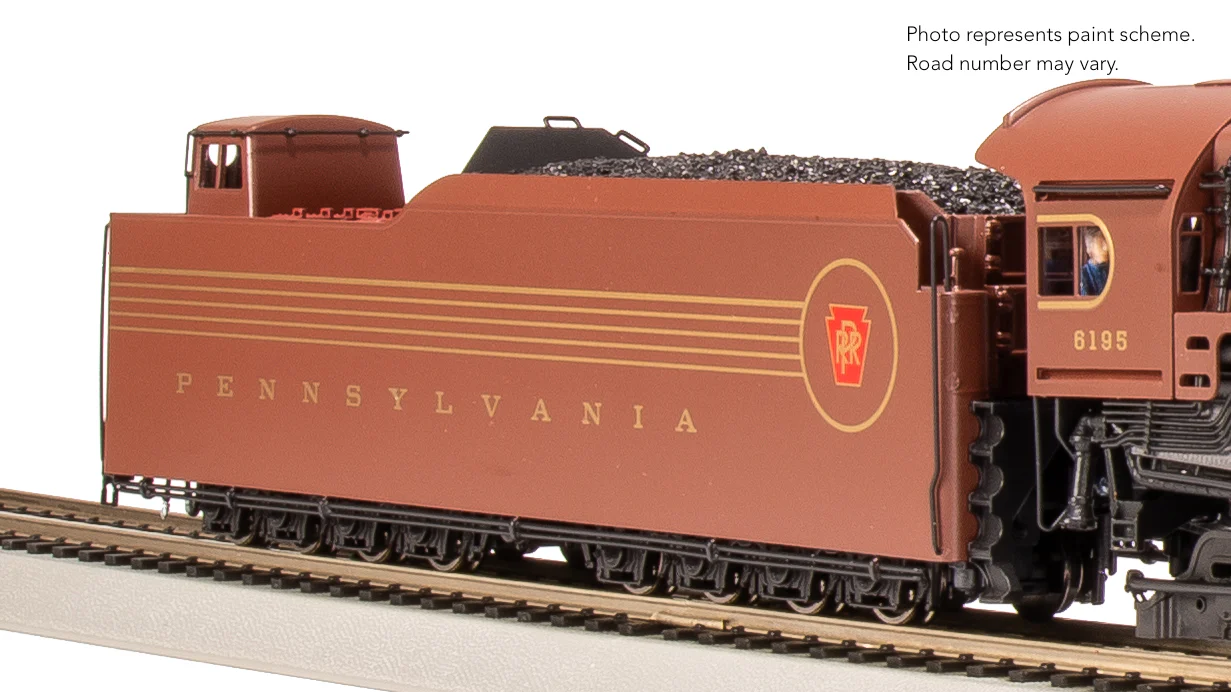 8057 PRR Q2 Duplex 4-4-6-4, #6195, Prototype Version, Tuscan Red 5-Stripe Fantasy Scheme, No-Sound / DCC-Ready, HO - Image 19