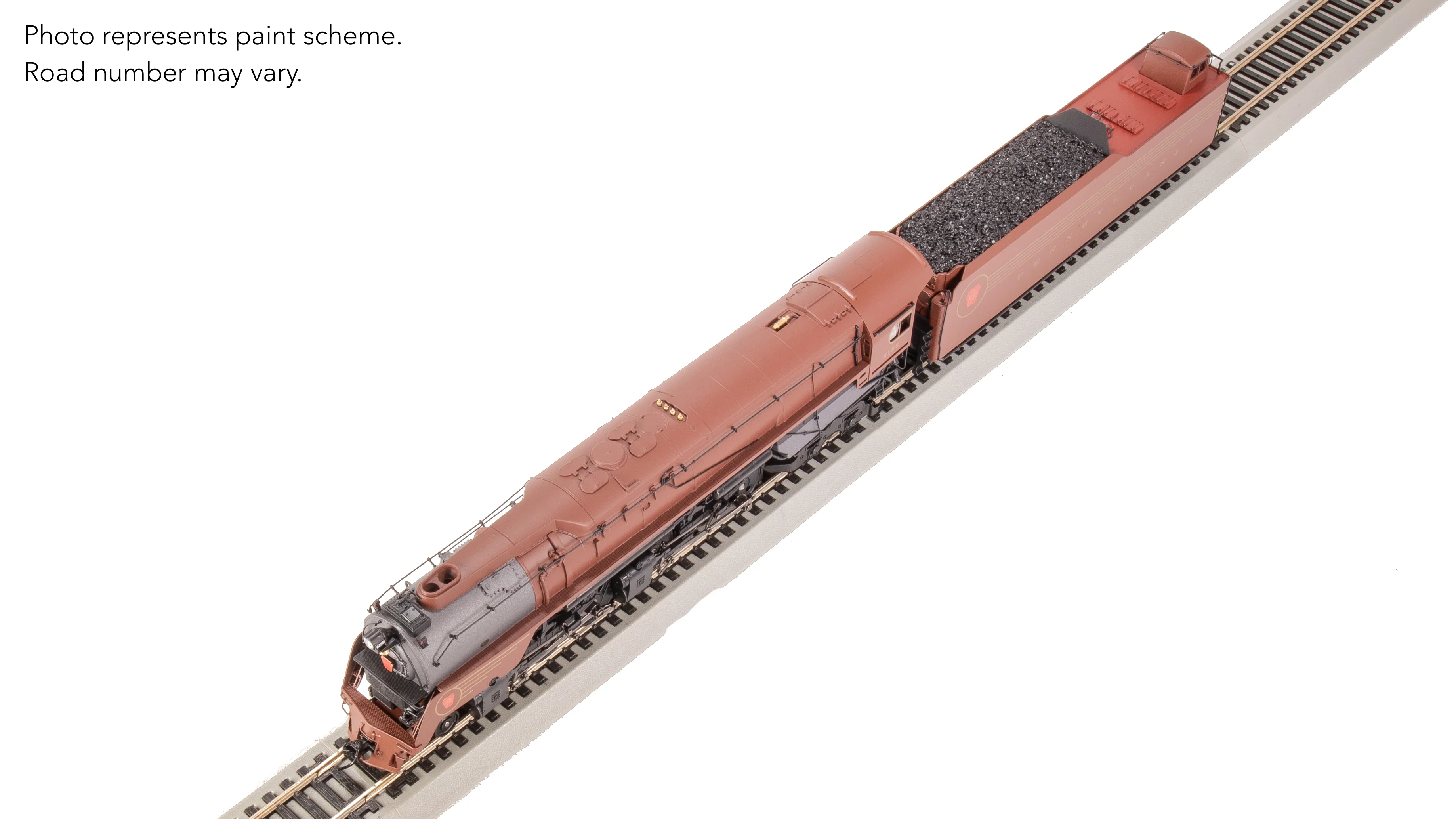 8057 PRR Q2 Duplex 4-4-6-4, #6195, Prototype Version, Tuscan Red 5-Stripe Fantasy Scheme, No-Sound / DCC-Ready, HO - Image 29