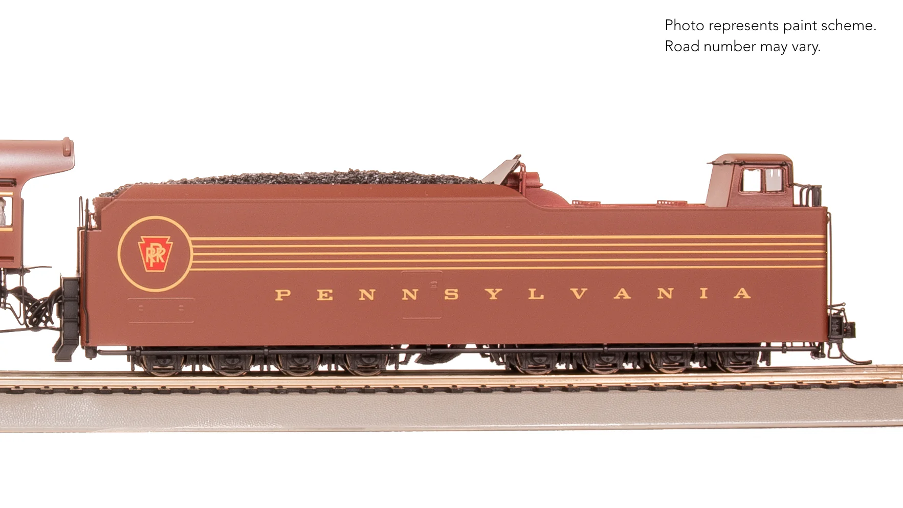 8057 PRR Q2 Duplex 4-4-6-4, #6195, Prototype Version, Tuscan Red 5-Stripe Fantasy Scheme, No-Sound / DCC-Ready, HO - Image 3