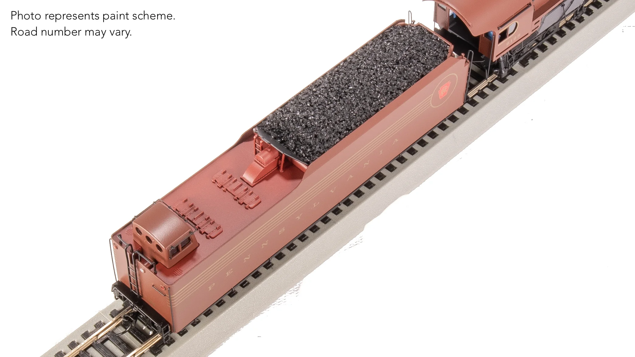 8057 PRR Q2 Duplex 4-4-6-4, #6195, Prototype Version, Tuscan Red 5-Stripe Fantasy Scheme, No-Sound / DCC-Ready, HO - Image 33