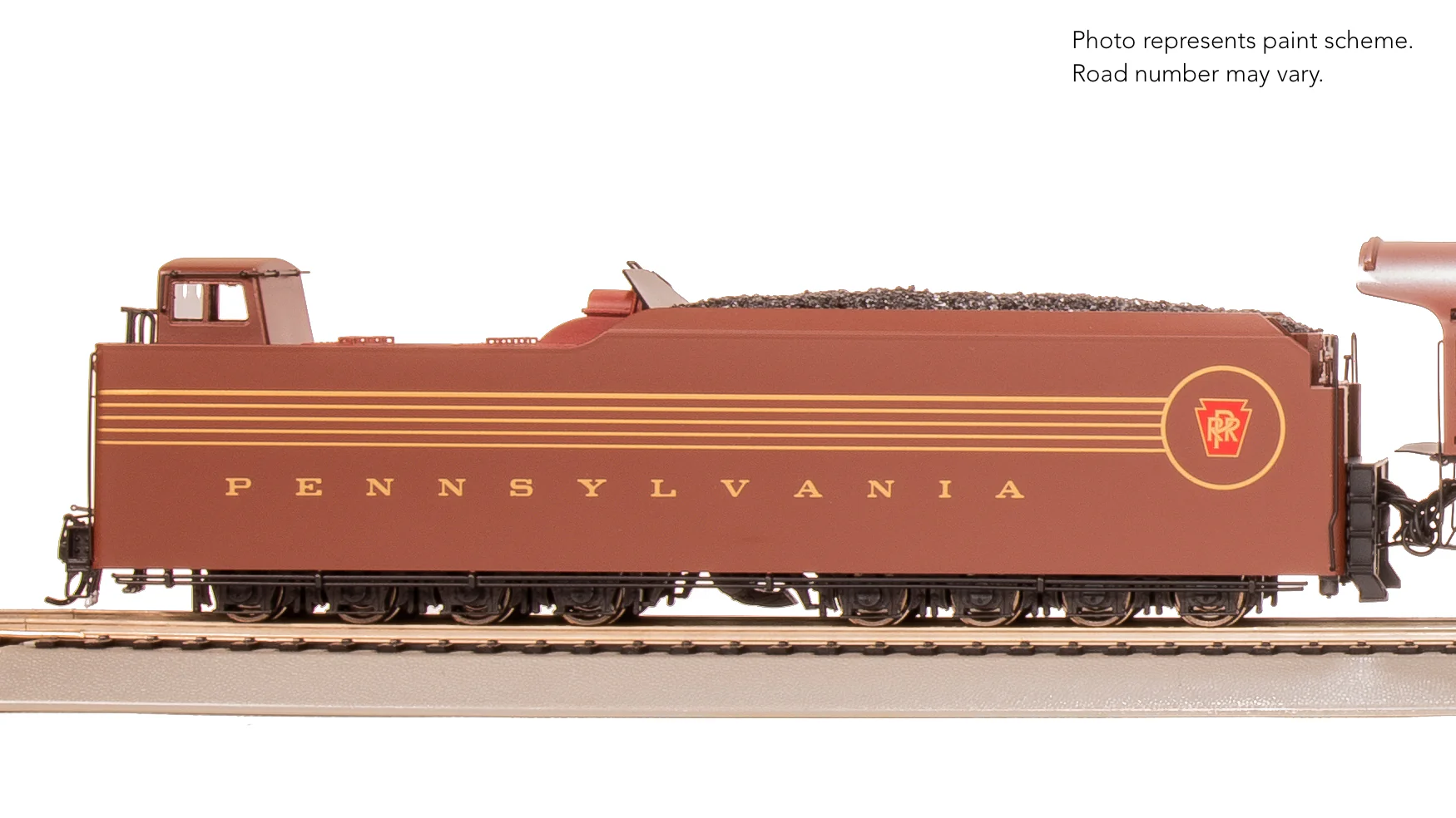 8057 PRR Q2 Duplex 4-4-6-4, #6195, Prototype Version, Tuscan Red 5-Stripe Fantasy Scheme, No-Sound / DCC-Ready, HO - Image 6