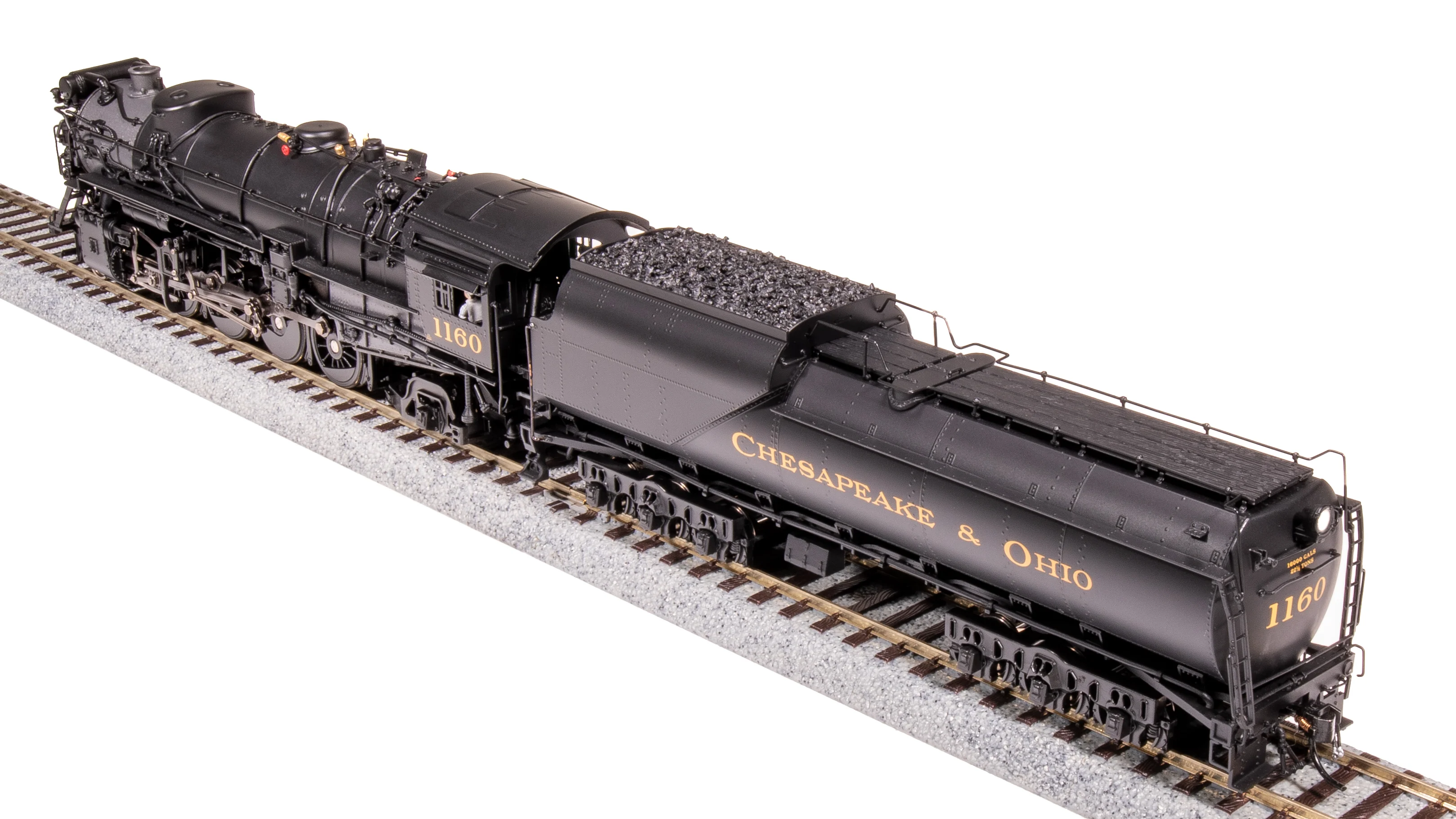 8182 Chesapeake & Ohio K-2 Mikado, #1160, 16-VC Tender, No-Sound / DCC-Ready, HO - Image 7