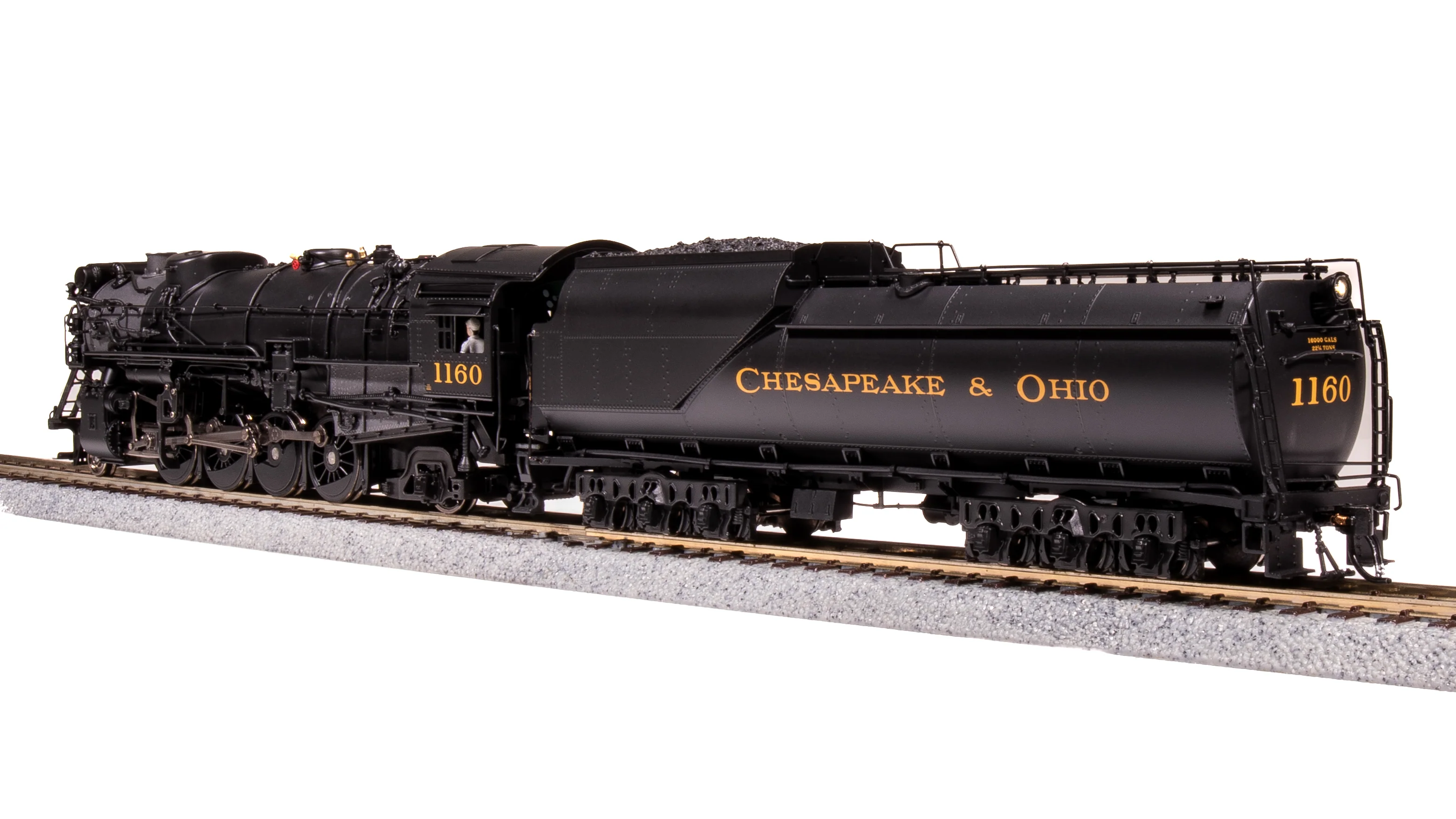 8183 Chesapeake & Ohio K-2 Mikado, #1168, 16-VC Tender, No-Sound / DCC-Ready, HO - Image 10