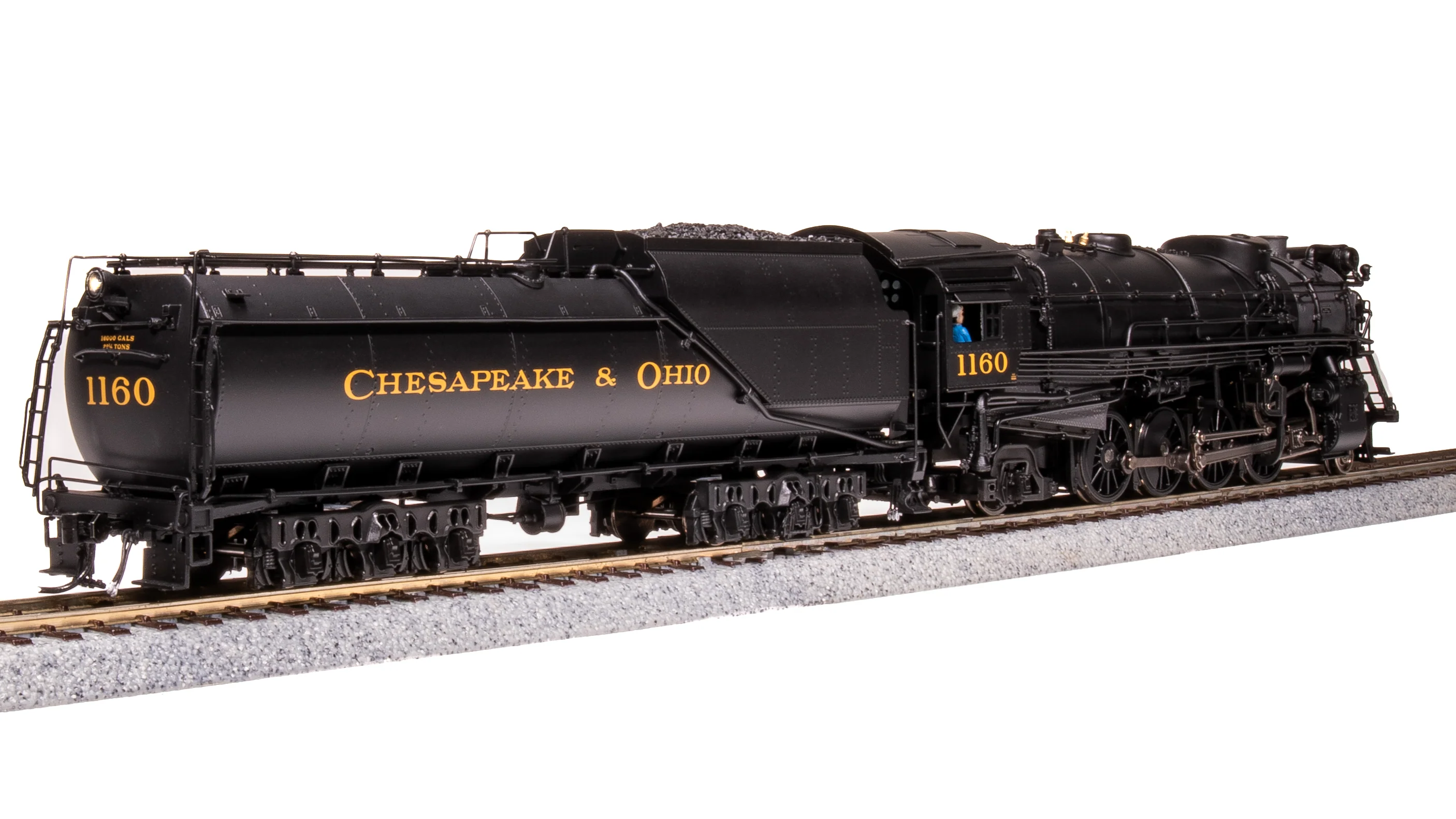 8183 Chesapeake & Ohio K-2 Mikado, #1168, 16-VC Tender, No-Sound / DCC-Ready, HO - Image 5